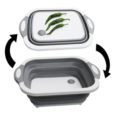 Multifunctional Folding Cutting Board with Drain Basket