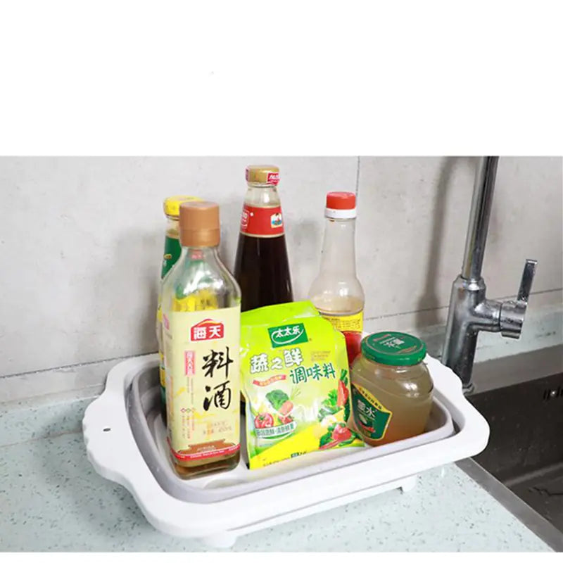 Multifunctional Folding Cutting Board with Drain Basket
